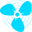 Light blue propeller icon
